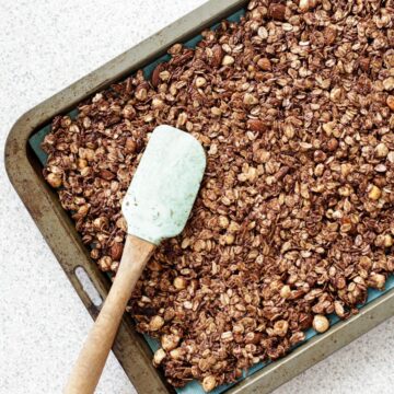 Process Shot: granola on tray