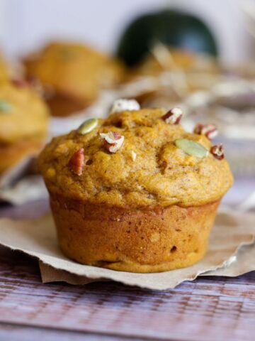 Vegan Pumpkin Banana Muffins Featured Image