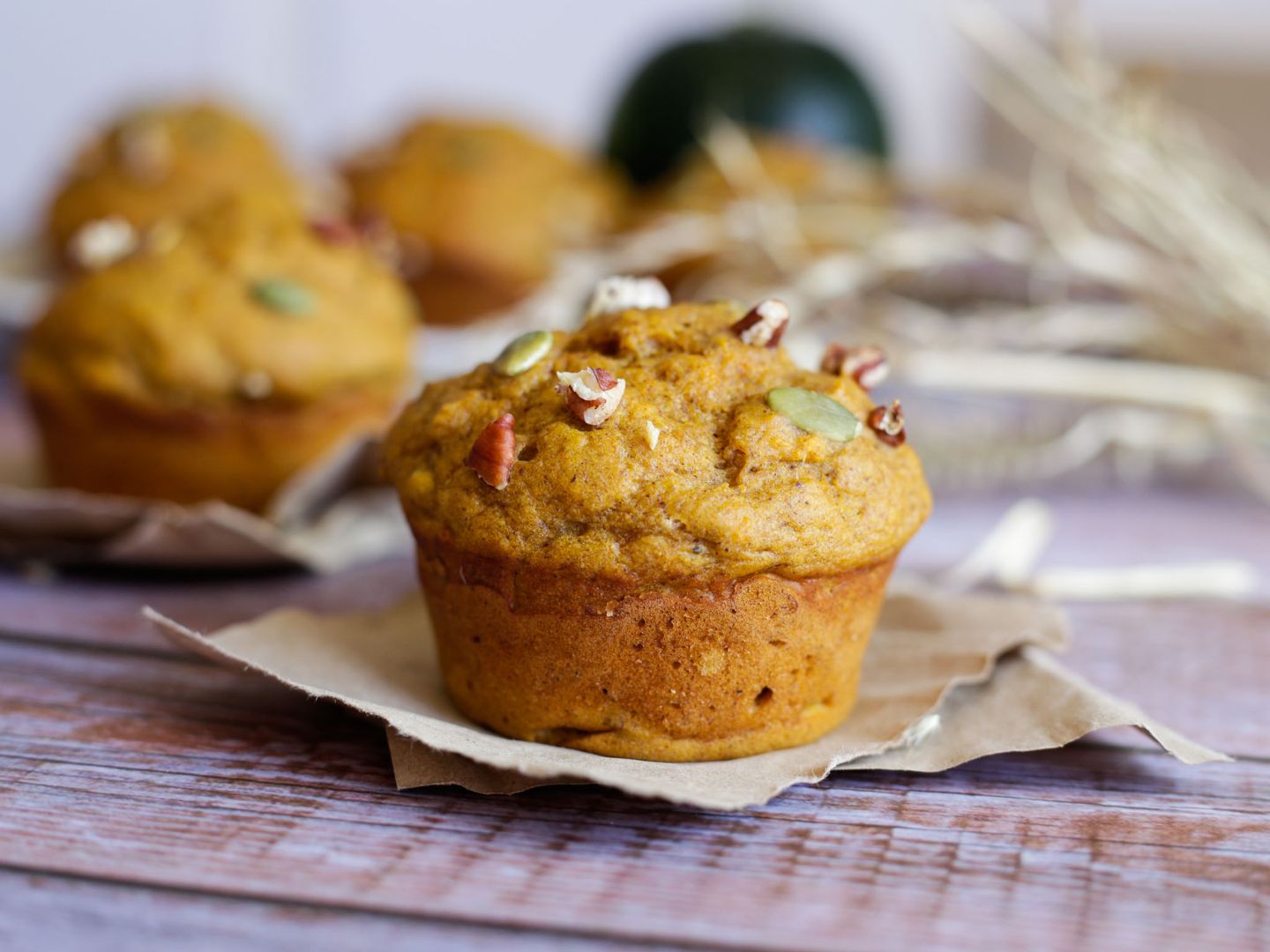 Vegan Pumpkin Banana Muffins